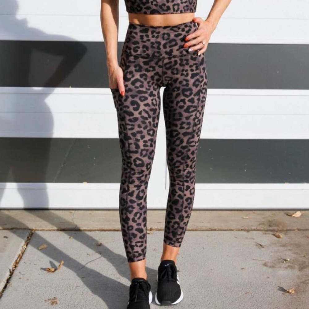 Natural Leopard workout leggings